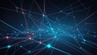 © Robert - Futuristic digital network landscape with glowing blue nodes interconnected by dynamic lines, representing advanced technology and data flow