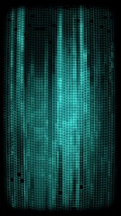 Wall Mural - A looping digital style screen background with green data glitch and interference effects.

