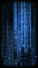 Wall Mural - A looping digital style screen background with data glitch and interference effects.