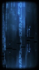 Wall Mural - A looping digital style screen background with data glitch and interference effects.