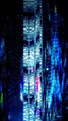 Wall Mural - A background or overlay texture of distorted digital glitch effects.