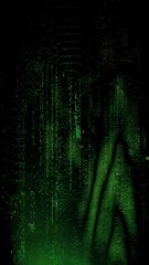 Wall Mural - A background or overlay texture of distorted digital glitch effects.