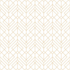 Gold white chevron lines seamless pattern. Abstract geometric lattice structure pattern. Fine line texture background.