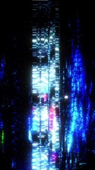 Wall Mural - A background or overlay texture of distorted digital glitch effects.