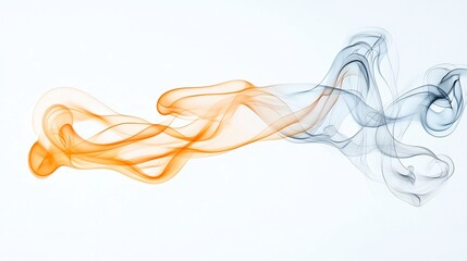 Aufkleber - Mesmerizing abstract image featuring warm toned smoke billowing and curving with a smooth elegant flow creating a captivating and luxurious aesthetic