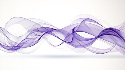 Aufkleber - Captivating abstract image of elegant flowing purple smoke with delicate graceful curves against a clean white background evoking a sense of warmth sophistication and a smooth ethereal movement