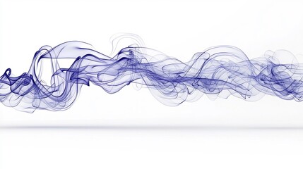 Leinwandbilder - Captivating abstract background featuring graceful swirls of purple smoke with soft flowing curves and lines creating a sense of elegance fluidity and richness