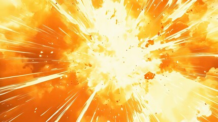 Poster - Vibrant Explosion with Radiant Orange Colors