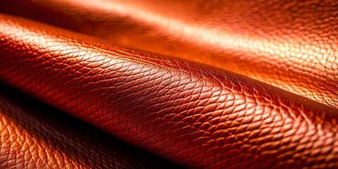 Poster - Elegant Smooth Leather Surface with Glossy Finish: A Macro Exploration of Luminous Textures and Reflection in Fine Quality Materials for Sophisticated Design Enthusiasts