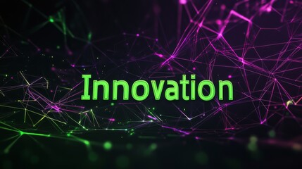 Poster - Innovation Abstract:  Neon green 
