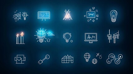 Poster - Comprehensive pixel perfect 64x64 line icon set covering various social sectors like technology environment and infrastructure with editable stroke for seamless into digital projects and applications