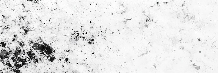 Poster - Abstract black and white texture with splashes and speckles on light background