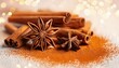 © Kristina - Star anise, cinnamon sticks, and cloves arranged on a light, festive background, evoking the warm scents of the season