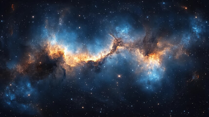 Wall Mural - space background with stardust and shining stars. realistic cosmos and color nebula. colorful galaxy