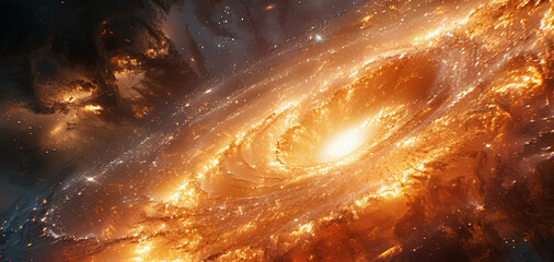 Wall Mural - space background with stardust and shining stars. realistic cosmos and color nebula. colorful galaxy