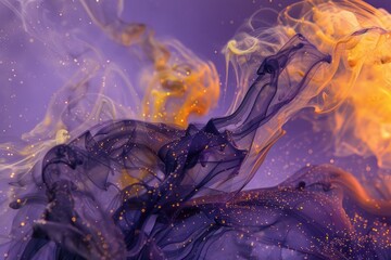 Aufkleber - A macro shot of colorful chemicals in a lab setting