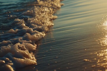 Poster - A close-up shot of a wave on a beach