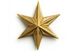 © Ева Поликарпова - A single gold star sits on a white surface, making for a simple and elegant design