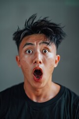 Aufkleber - A person with an expression of surprise