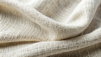Poster - Minimalist White Sackcloth Texture Background for Elegant Design, Soft Natural Aesthetics, and Creative Projects in a Clean and Simple Style