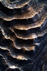 Poster - A detailed view of wavy patterns on a surface