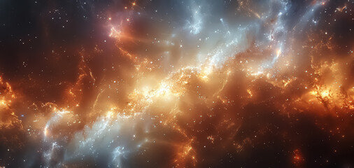 Wall Mural - space background with stardust and shining stars. realistic cosmos and color nebula. colorful galaxy