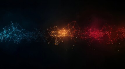 Poster - A beauty futuristic abstract background in a high-tech style. Shining lines and patterns resembling neural networks, connections, and digital circuits.