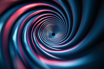 Poster - Colorful swirling tunnel with vibrant lights in abstract design