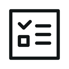 Aufkleber - Test form UI icon, quiz simple line user interface vector symbol