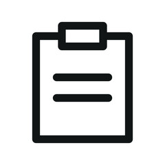 Aufkleber - Report UI icon, clipboard simple line user interface vector symbol