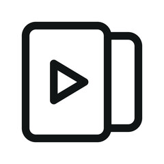 Poster - Social media stories UI icon, video stories simple line user interface vector symbol