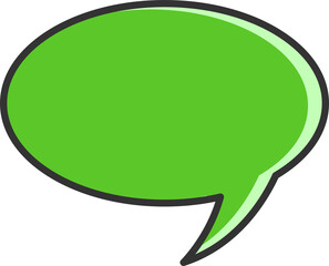 Wall Mural - Blank Green Speech Bubble Illustration