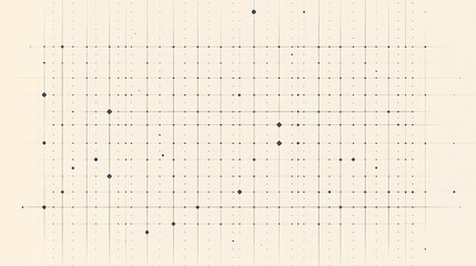 Abstract grid pattern with scattered dots and diamonds