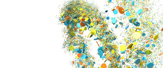 Poster - Abstract Colorful Circles 3D Rendering