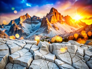 Poster - White Seamless Pattern Texture of Stone Mountains and Rocks with Cracks in a Natural Rock Background for Urban Exploration Photography and Aesthetic Design