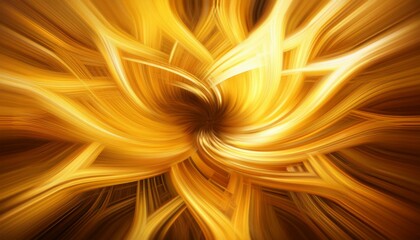Wall Mural - bright and vibrant abstract swirl of golden and yellow hues radiating outward symbolizing warmth and