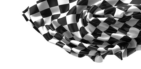 Aufkleber - The checkered flag waves signifying victory and the thrill of the finish line