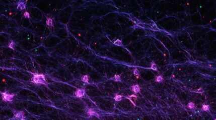Abstract Network of Cells Under Gigapixel Detail