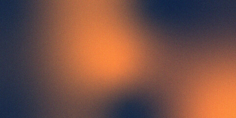 Poster - Digital grainy gradient with a colorful soft noise effect. Vintage Grunge Texture Pattern in blue and orange Tones for Artful Wallpaper. Gradient blur, noise, grain, texture abstract background