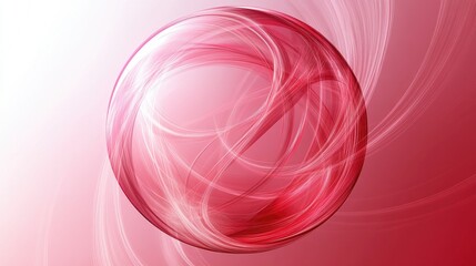 Poster - Abstract Red Swirl Sphere Background