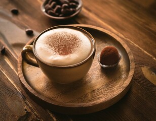 Wall Mural - Italian Cappuccino in a Cup - Traditional Coffee