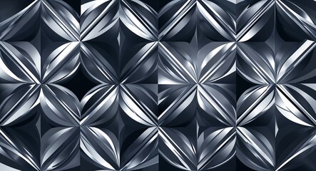 Wall Mural - Intersecting diamond patterns with shifting optical depth effect