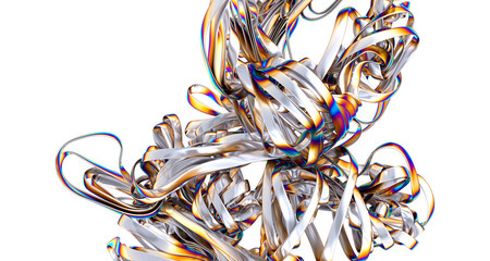 Poster - Holographic Illusion: Immerse Yourself in a Mesmerizing 3D Holographic Background