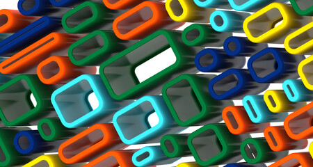 Aufkleber - Mosaic triangular low poly style abstract geometric background