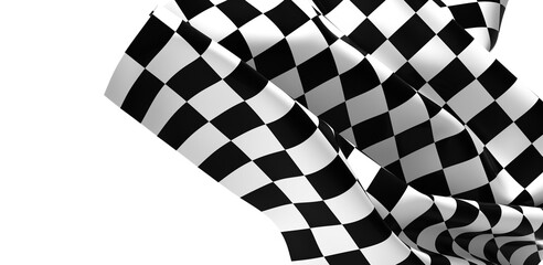 Poster - The checkered flag waves signaling the finish line