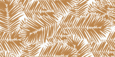 Wall Mural - hand-drawn exotic floral geometric pattern. vector seamless pattern