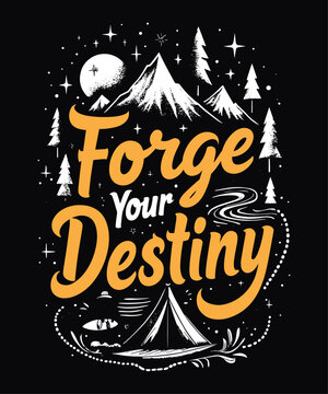 Forge Your Destiny typography t-shirt vector design templates