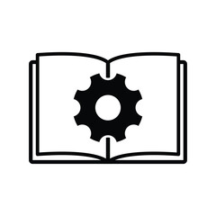 Poster - user manual icon  vector book settings icon