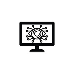 Fototapete - ai icon eye  vector Artificial intelligence icon logo