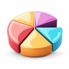 Poster - Pie Chart Icon Representing the Financial Investment Distribution Visualization for Business Analytics Data Presentation and Decision Making